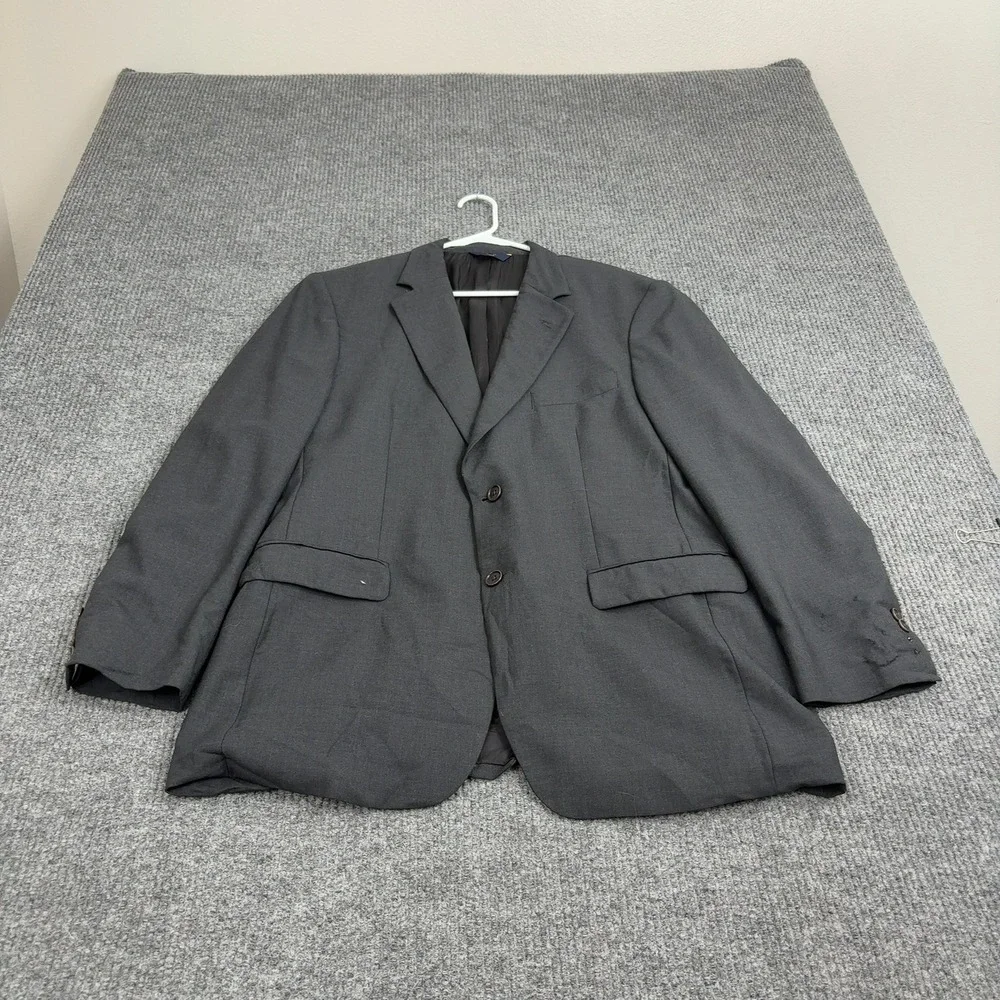 Brooks Brothers Blazer Mens 41R Gray Wool Stretch Two Button‎ Single Vent Flawed